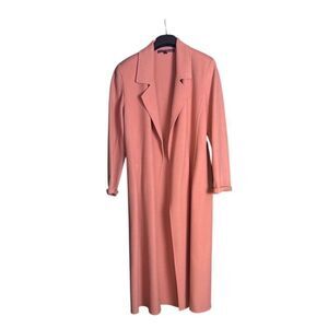 Elegant Peach Women's Trench Coat